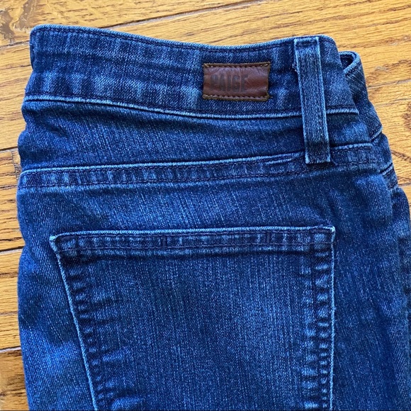 PAIGE Straight Dark Wash Crop Jeans Sz 27 - Picture 5 of 10